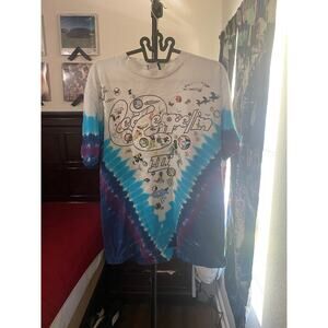 Liquid Blue Led Zepplin Psychedelic AOP Tye Die Shirt 2002